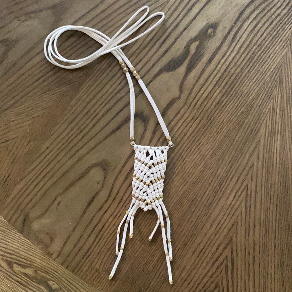 Noonday Collection White and Gold Necklace